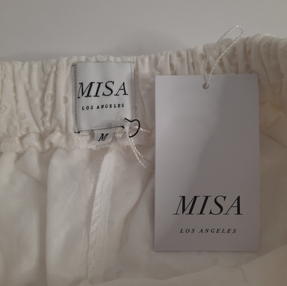 Misa Los Angeles Women's Soleil Shorts in White Eyelet - Picture 10 of 13